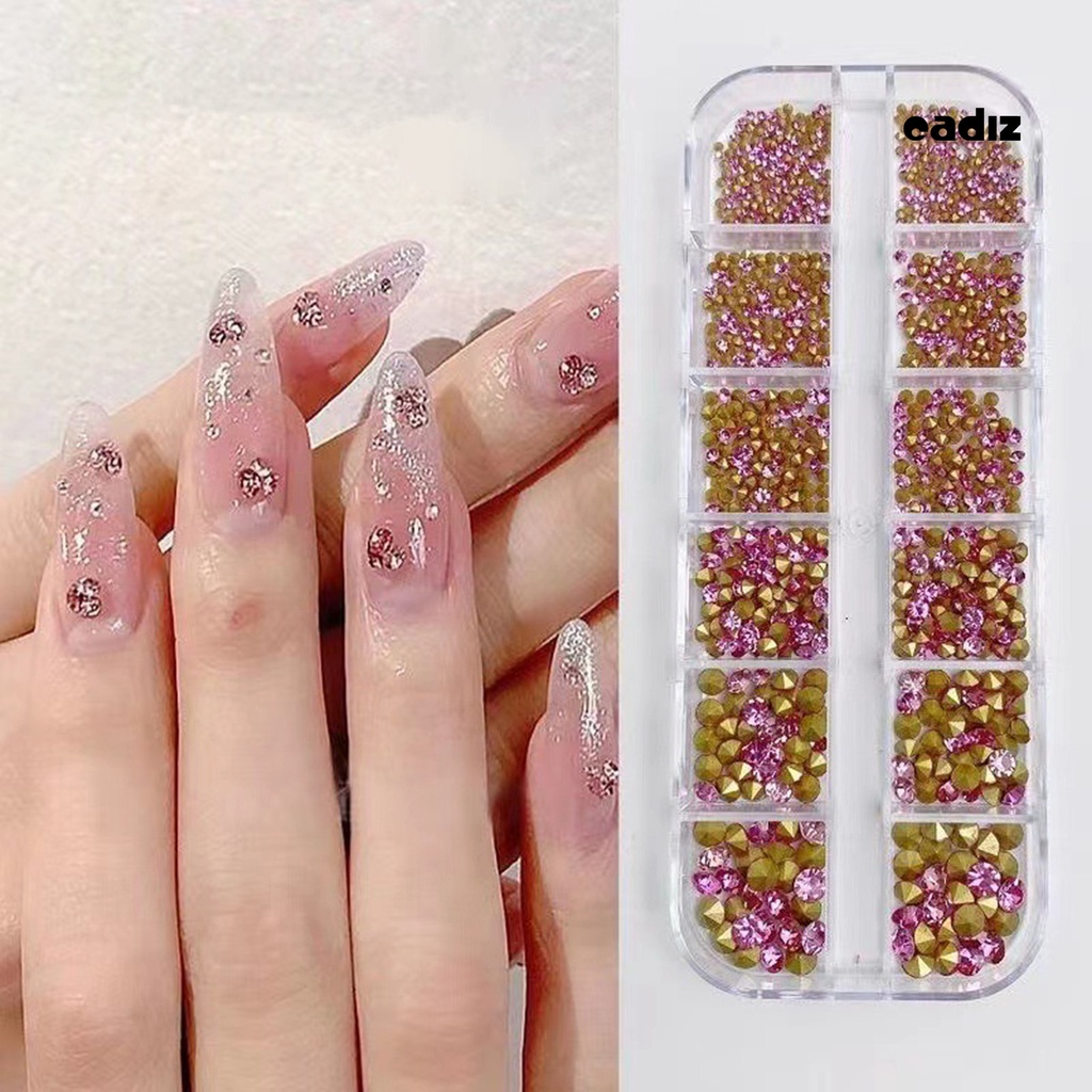 1 Hộp Đá 3D Trong Suốt Lấp Lánh Trang Trí Móng Tay Nghệ Thuật