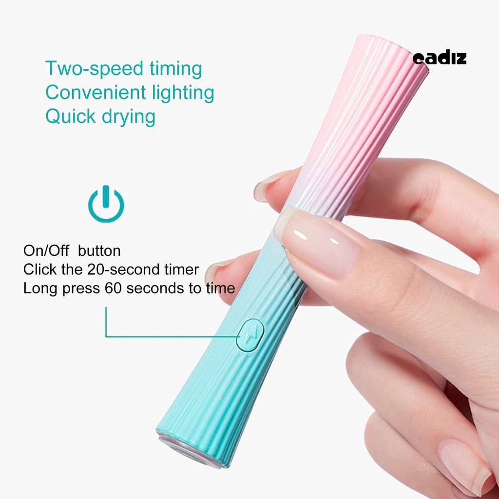 Đèn Hong Khô Sơn Móng Tay UV Mini Trong Suốt Nhanh Khô Kèm Sạc USB Tiện Dụng Cho Người Mới Bắt Đầu DIY