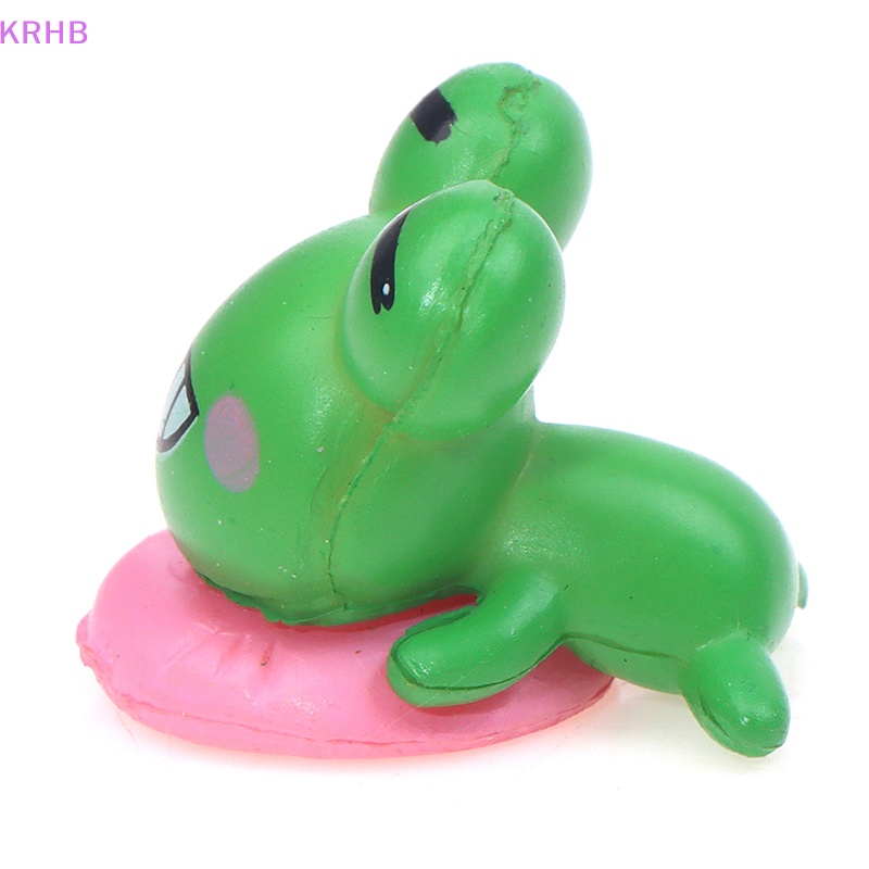 Set 2 Tượng Ếch Hoạt Hình Mini Dễ Thương Dùng Để Trang Trí