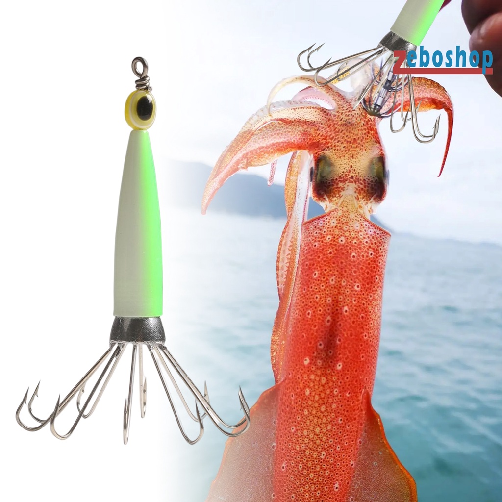 Zeboshop Mực Câu Cá 8 / 10 Kim Mắt Nhọn Màu Sắc Tươi Sáng Phổ Biến