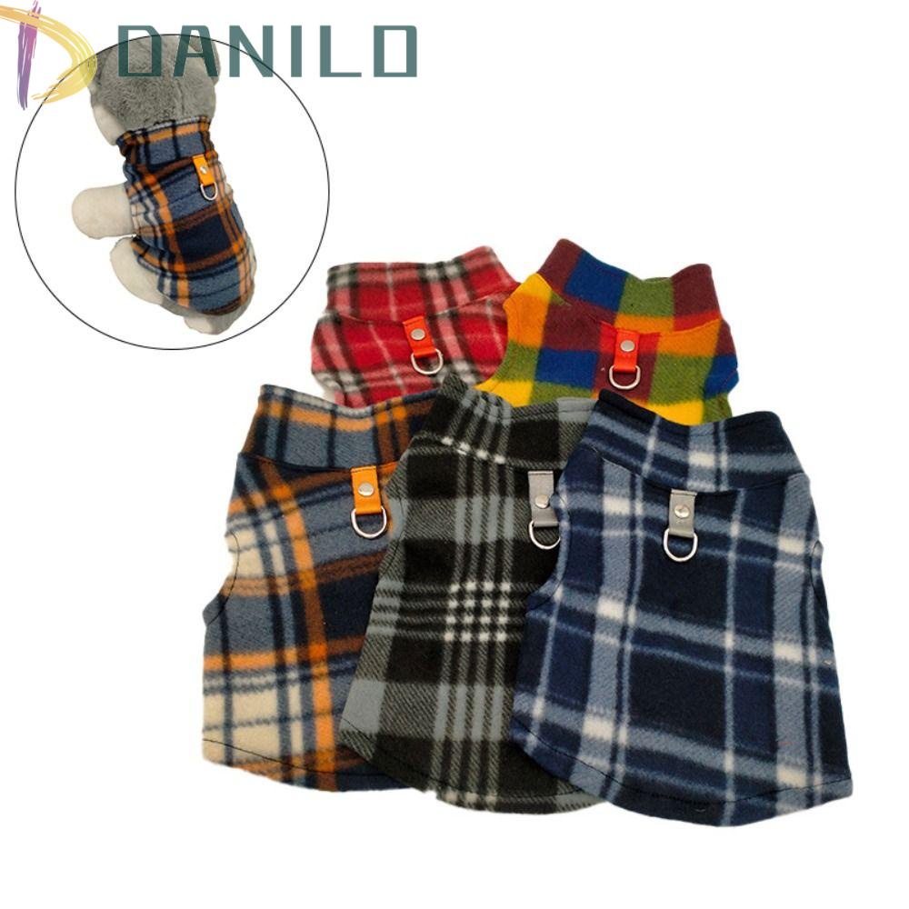 Danilo Áo Khoác Dày Mềm Mại Họa Tiết Kẻ Sọc Kèm Vòng Đeo Cổ Điển Mùa Thu Cho Thú