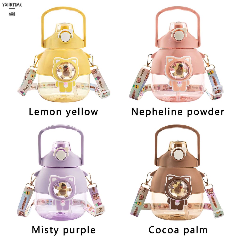 Bình Nước 1300ml Có Ống Hút Chống Tràn Tiện Dụng Cho Bé