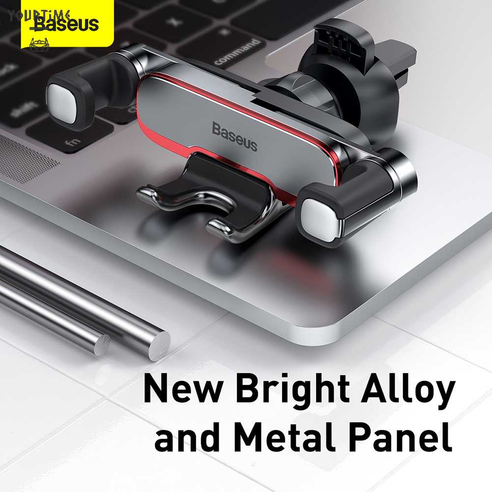 Giá Đỡ Điện Thoại Trên Ô Tô Hiệu Baseus Bằng Kim Loại Kích Thước 4.7-6.5 Inch