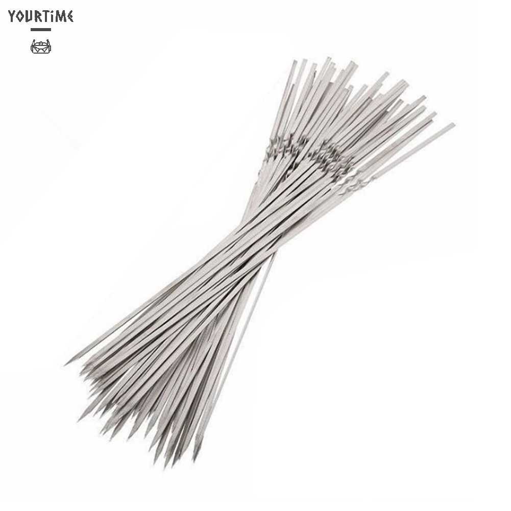 Bộ 20 Xiên Nướng BBQ Bằng Thép Không Gỉ Tái Sử Dụng Được