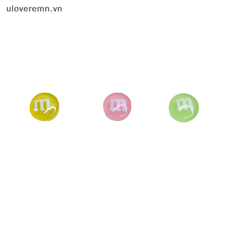 Bộ 5 Hạt Nhựa Dạ Quang Mini Trang Trí Xe Hơi