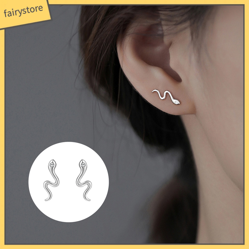 1 Đôi Bông Tai Hình Học Đính Đá Zircon Lấp Lánh Thời Trang Cho Nữ