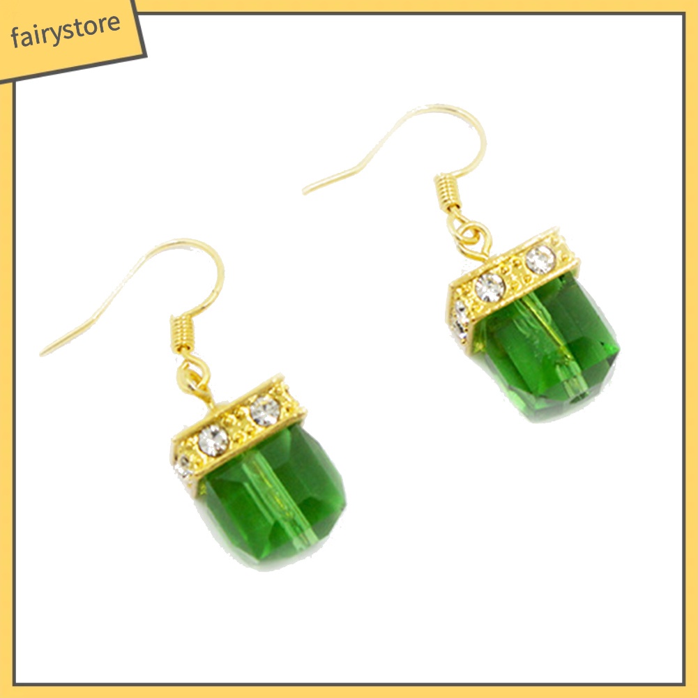 Bông Tai Hình Vuông Đính Đá Giả Thời Trang Dành Cho Nữ