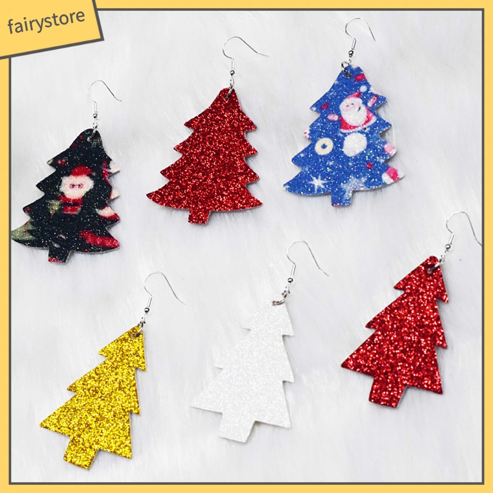 2 Đôi Bông Tai Hình Cây Thông Giáng Sinh Thời Trang Dành Cho Nữ