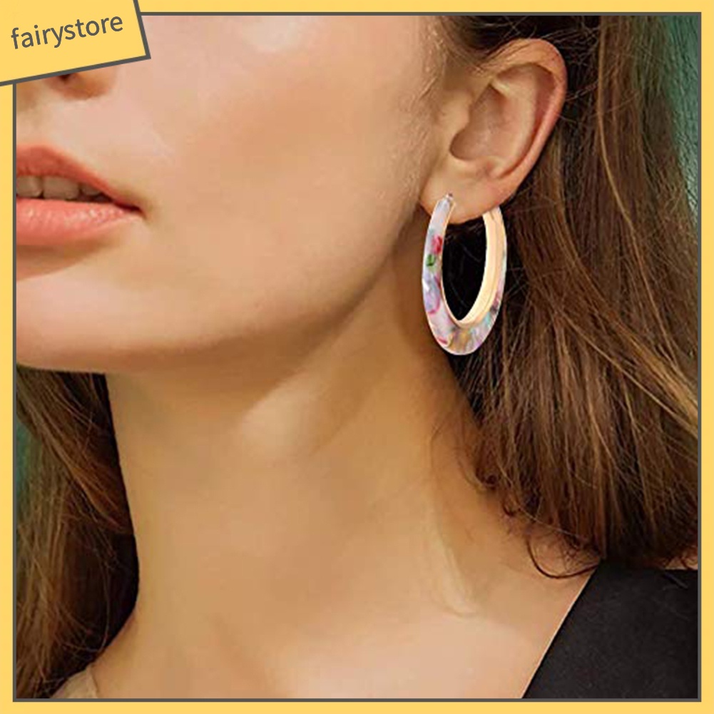 Bông Tai Tròn Họa Tiết Da Báo Thời Trang Dành Cho Nữ