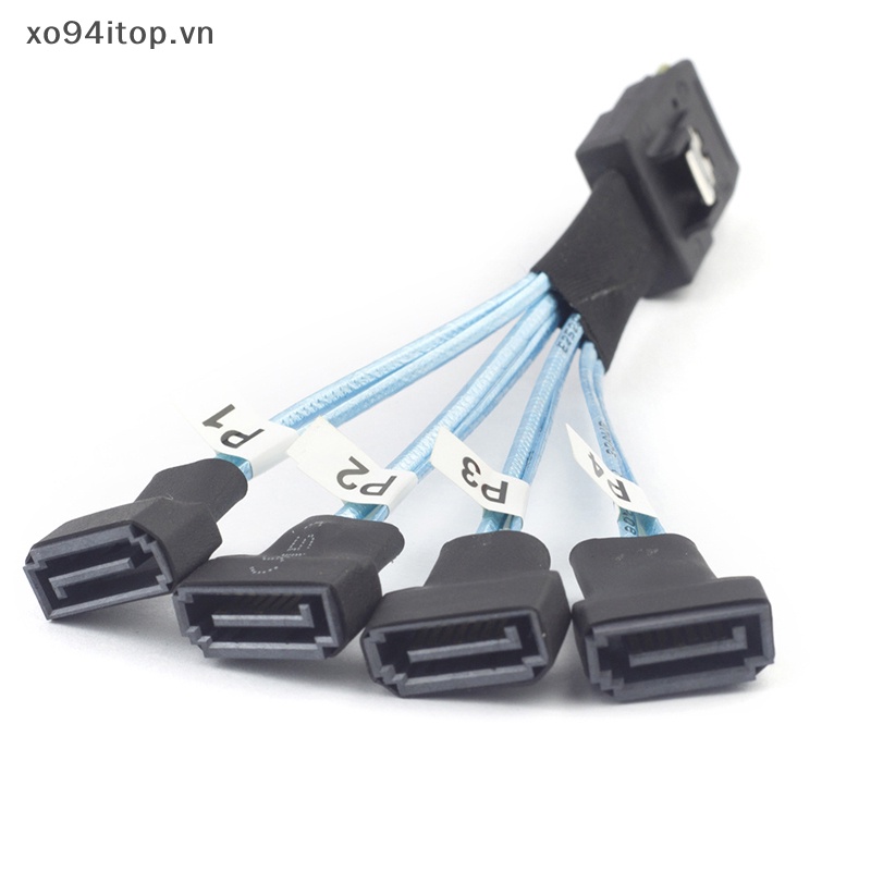 Cáp Chuyển Đổi Dữ Liệu Tốc Độ Cao Từ Mini SAS SFF-8087 Sang 4X SATA Male 3.0 SSD 1 Sang 4