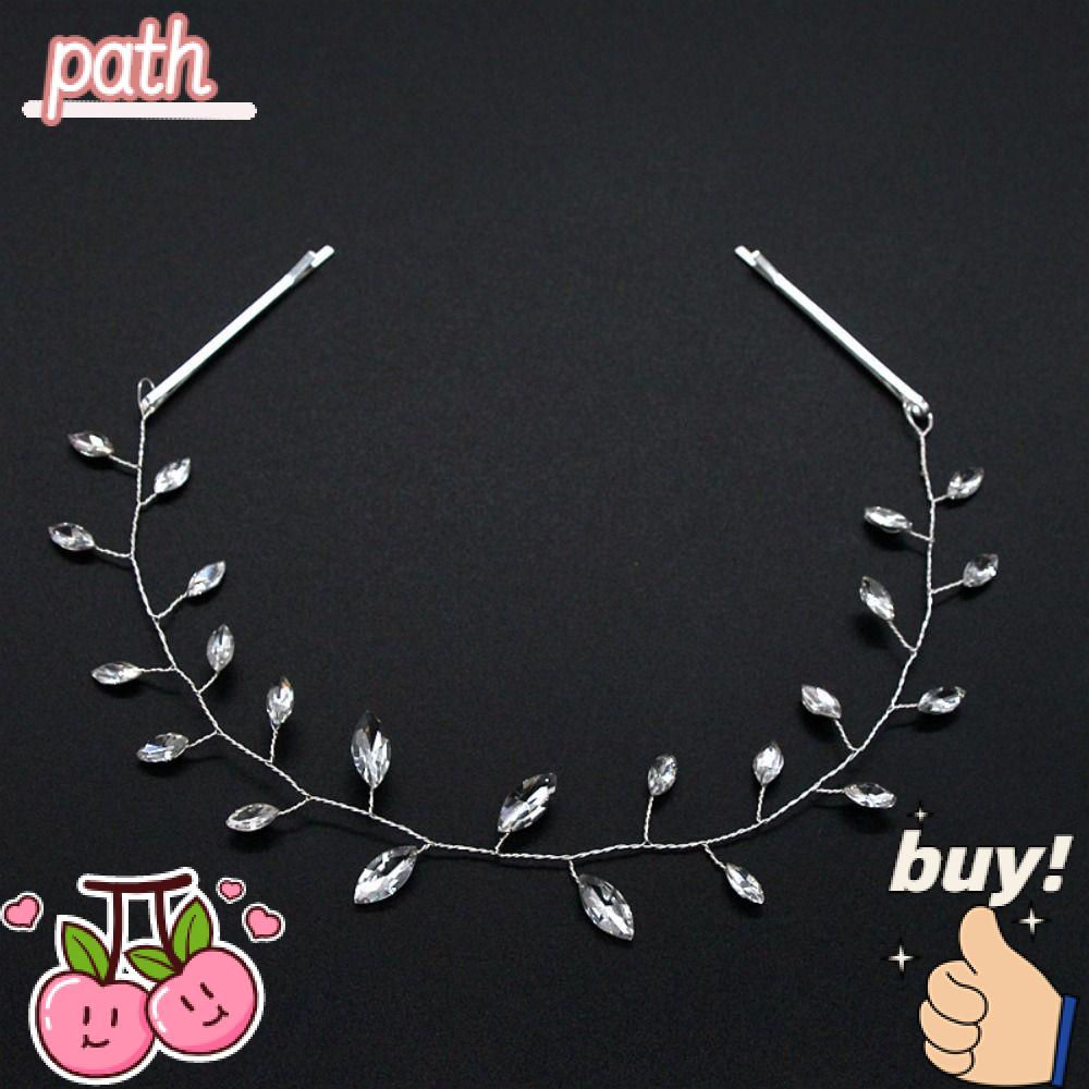 PATH Băng Đô Cài Tóc Đính Hoa Thời Trang Cho Cô Dâu