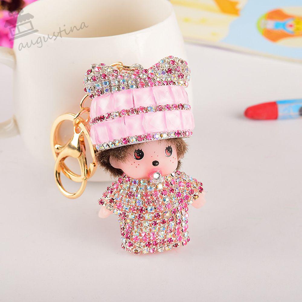 Móc Khóa Hình Gấu Trúc Hoạt Hình AUGUSTINA Munchi Xinh Xắn|Mặt Dây Chuyền Gắn Túi Xách Thiết Kế Dễ Thương