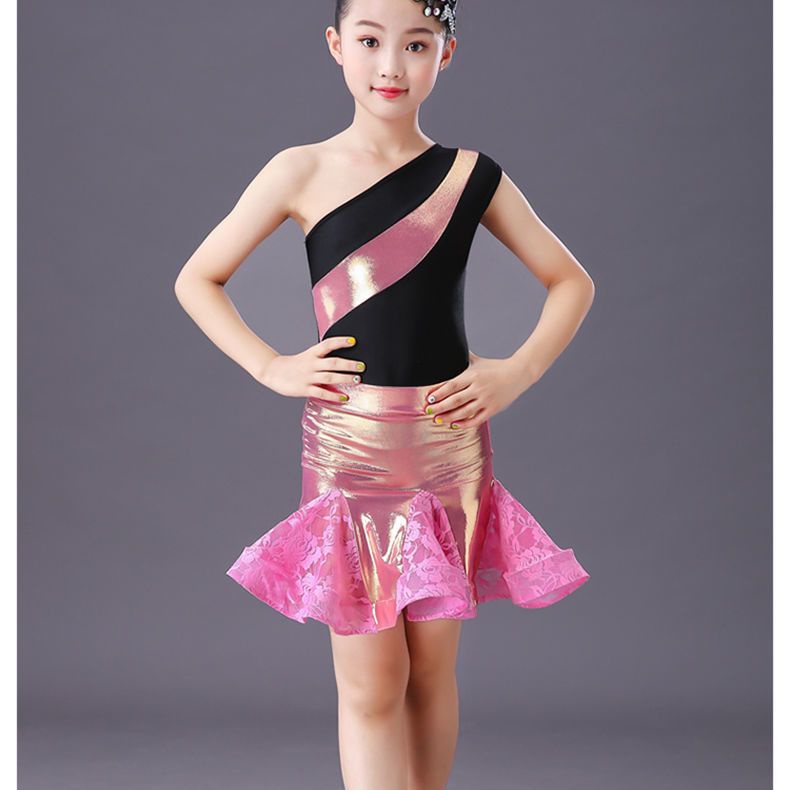 Đầm Khiêu Vũ Latin Không Tay Thời Trang Thu Đông Dành Cho Bé Gái