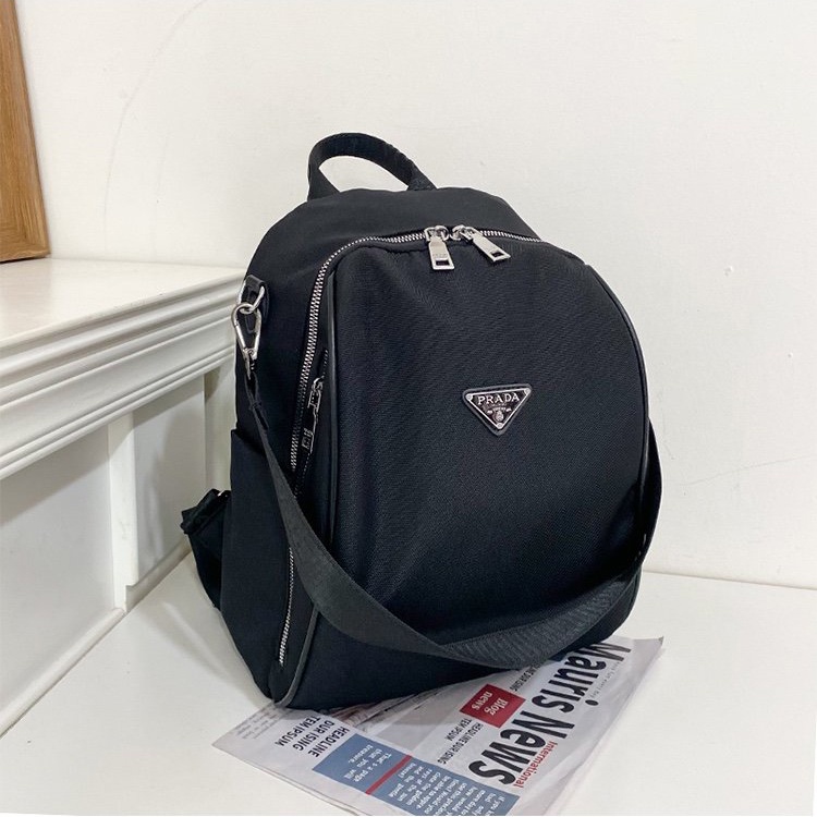 Ba Lô Cỡ Giữa PRADA6524 Mới! Ba Lô Da Đa Năng Cho Nam Và Nữ