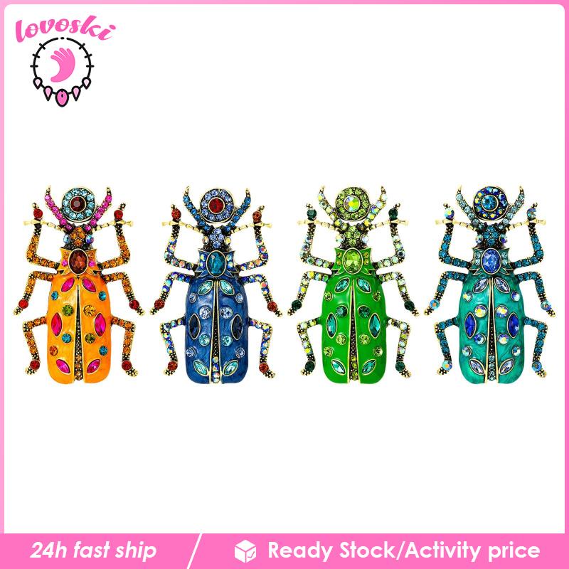 Ghim Cài Áo Hình Bọ Cánh Cứng Đính Đá Dễ Thương