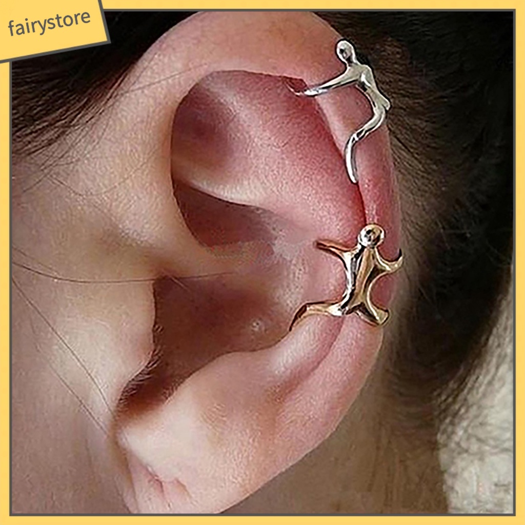 1 Khuyên Kẹp Vành Tai Hình Người Nhỏ Không Xỏ Lỗ Dành Cho Nữ