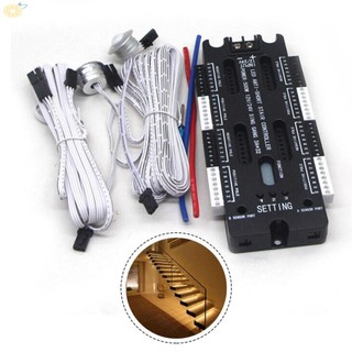 【VARSTR】LED Motion Sensor Controller for Staircase with 32 Channels Dimmer and Indoor PIR Night Light