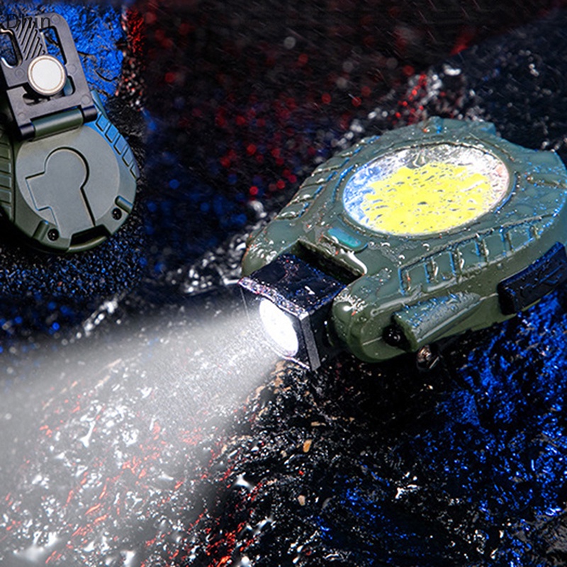 Đèn Pin Mini 6WCOB XPE Gắn Đầu Kẹp Tiện Dụng