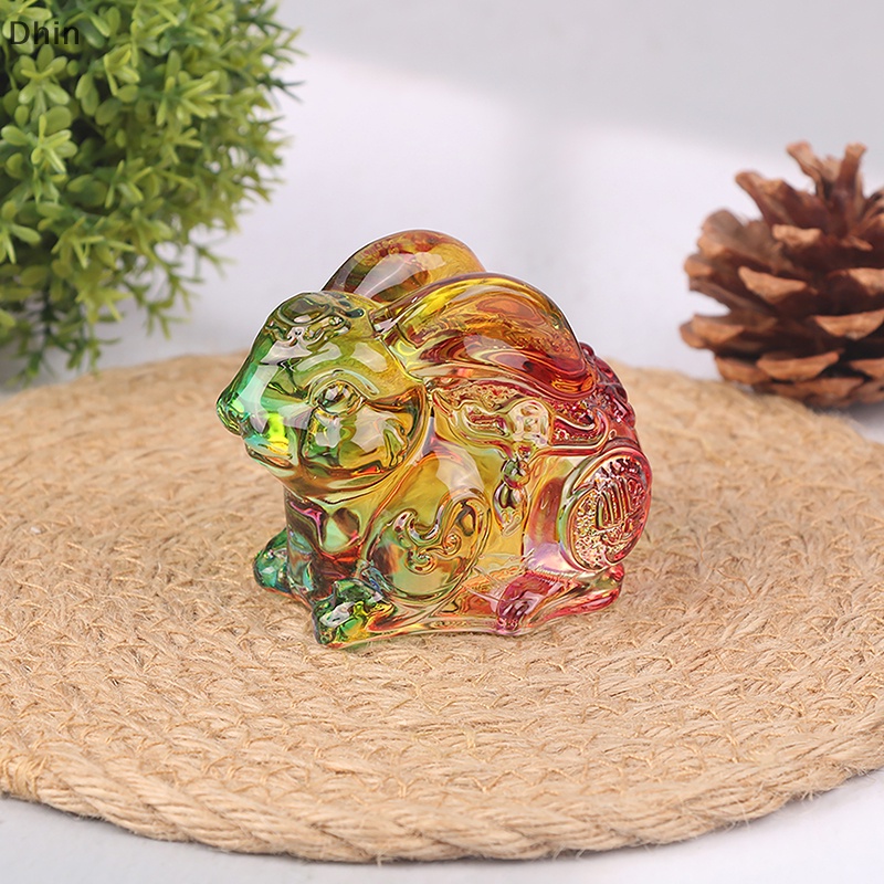 Chú Thỏ Nhỏ Bằng Thủy Tinh Dễ Thương Dùng Trang Trí