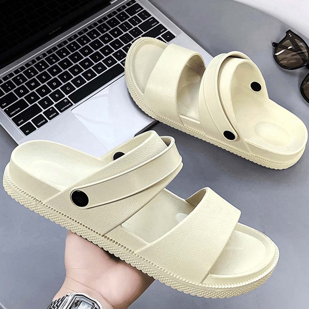 Dép Da Mềm Chống Trượt Thoáng Khí Thoải Mái Cho Nam