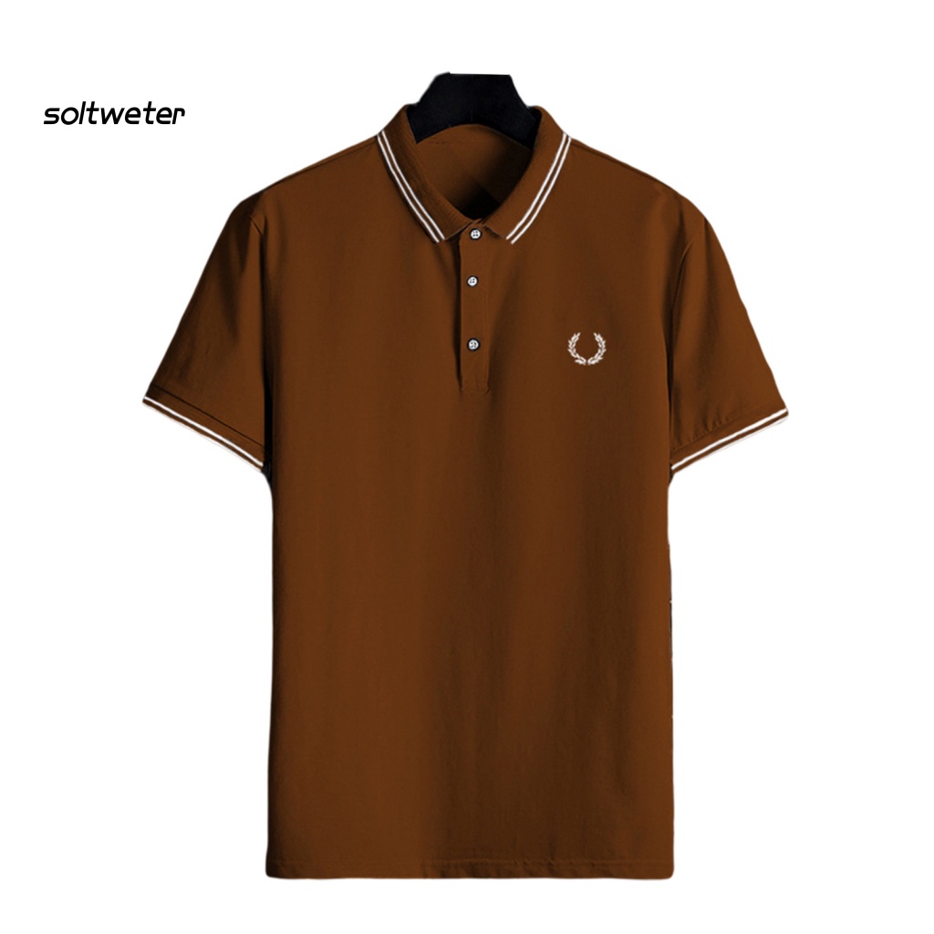 Áo Thun Cổ Bẻ Kẻ Sọc Thoáng Khí Thời Trang Cho Nam