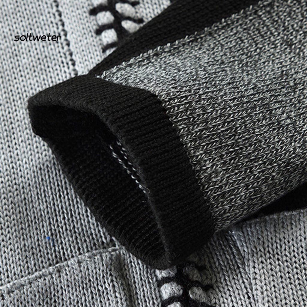 St Áo Khoác Dệt Kim Có Mũ Trùm Khóa Kéo Thời Trang Mùa Xuân Cho Nam Mặc Hàng