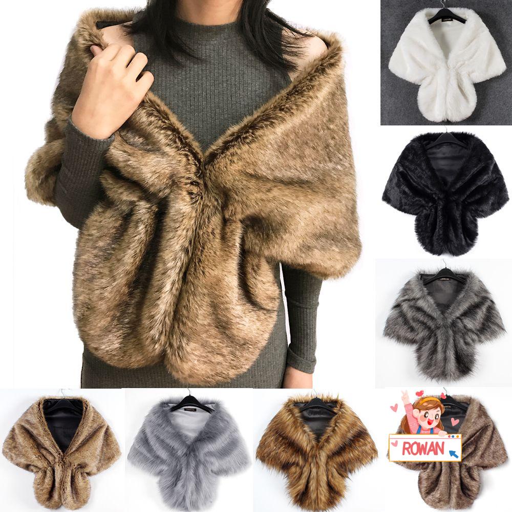 Rowans Áo Choàng Lông Cáo Giả Dày Không Lộ Viền Thời Trang Mùa Đông Cho Cô D