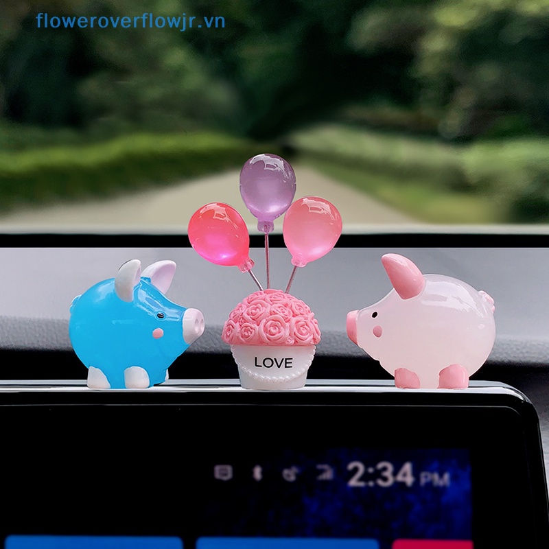 Fjr Phụ Kiện Trang Trí Bảng Điều Khiển Xe Hơi Hình Động Vật Hoạt Hình Hoa Hồng Nhiều Màu Sáng Tạo
