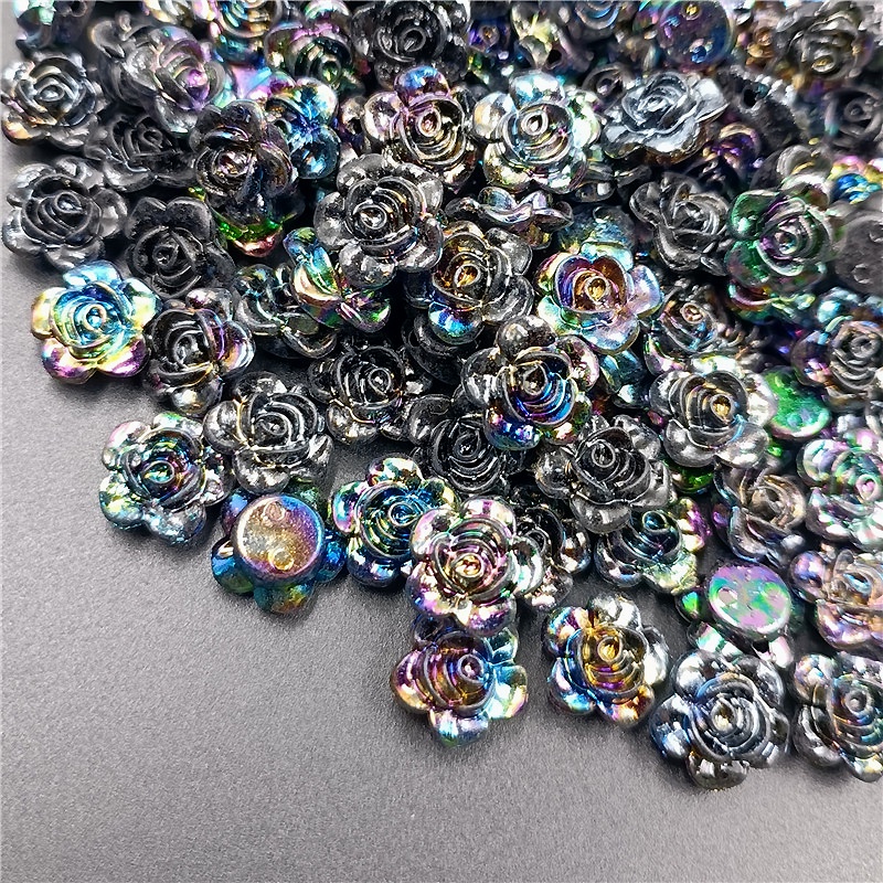 Set 20 Hạt Charm Hoa Nhiều Màu Sắc Thời Trang