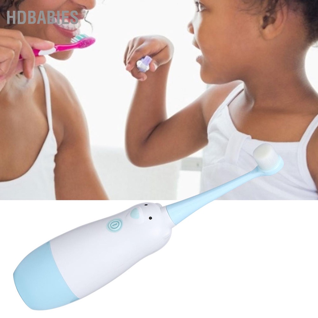 HDbabies Bàn Chải Đánh Răng Điện Cho Trẻ Em Lông Mềm Chống Thấm Nước Bé 2-12 Tuổi