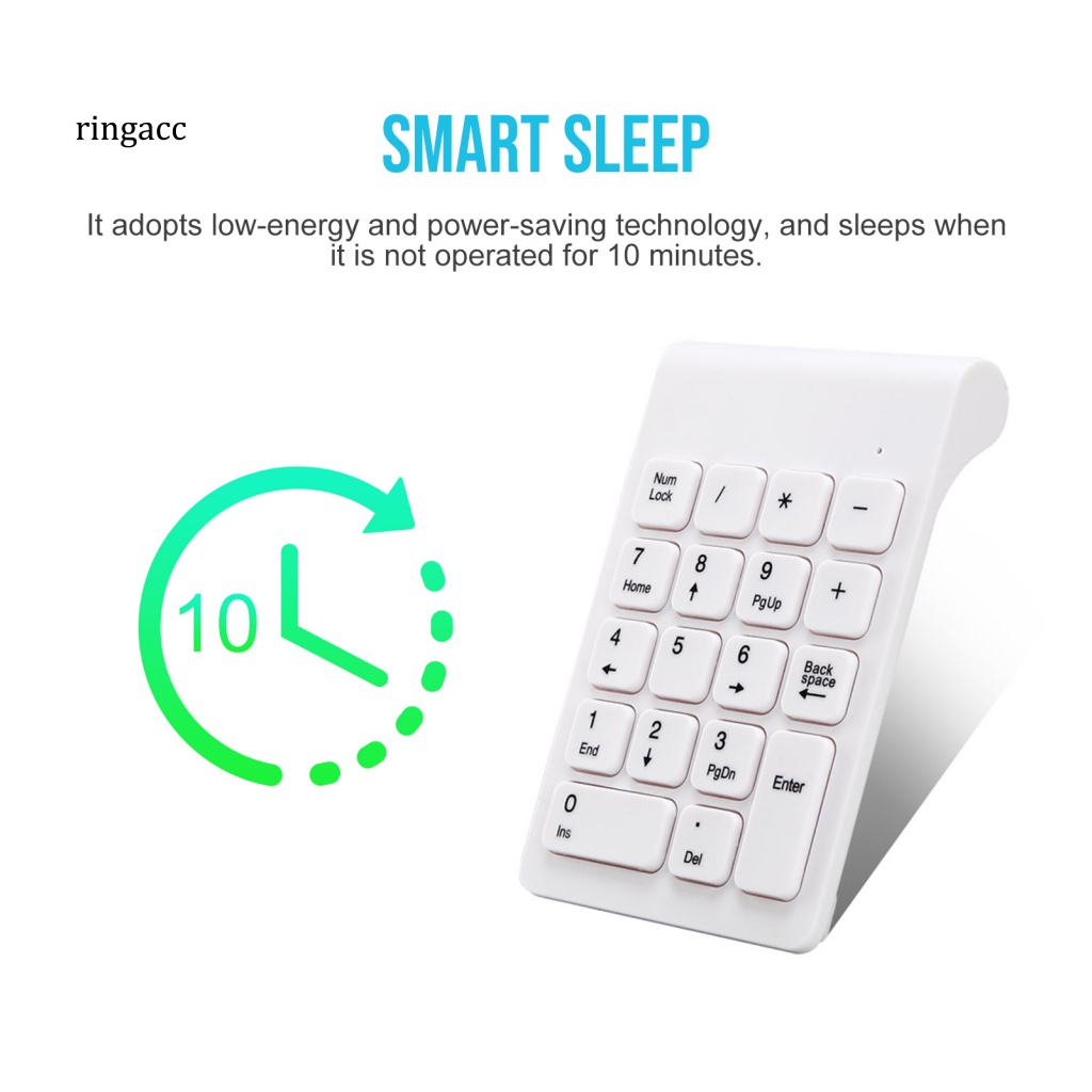 Bàn Phím Số 18 Phím Không Dây Mini Siêu Mỏng 2.4G RGA 268