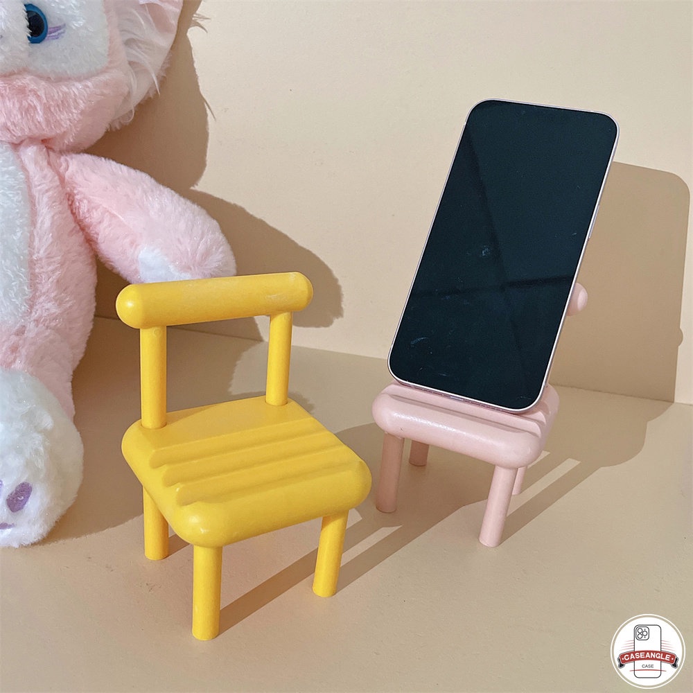 Giá Đỡ Điện Thoại Để Bàn 3 Ngăn Bằng Gỗ Màu Macaron Sáng Tạo