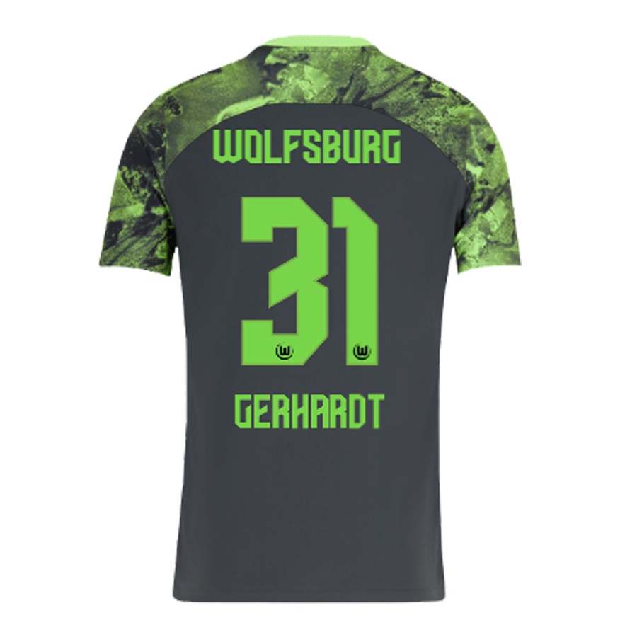 Bộ Quần Áo Bóng Đá Sân Nhà WALDSCHMIDT L.NMECHA KAMINSKI 2023 / 2024 23 / 24 VfL Wolfsburg