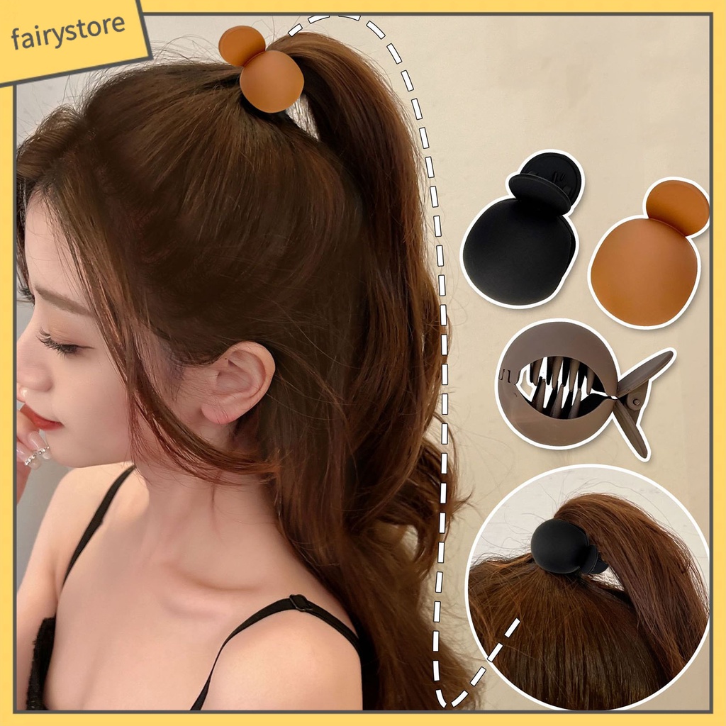 Kẹp Tóc Đuôi Ngựa Dạng Nhám Màu Trơn Chống Trượt