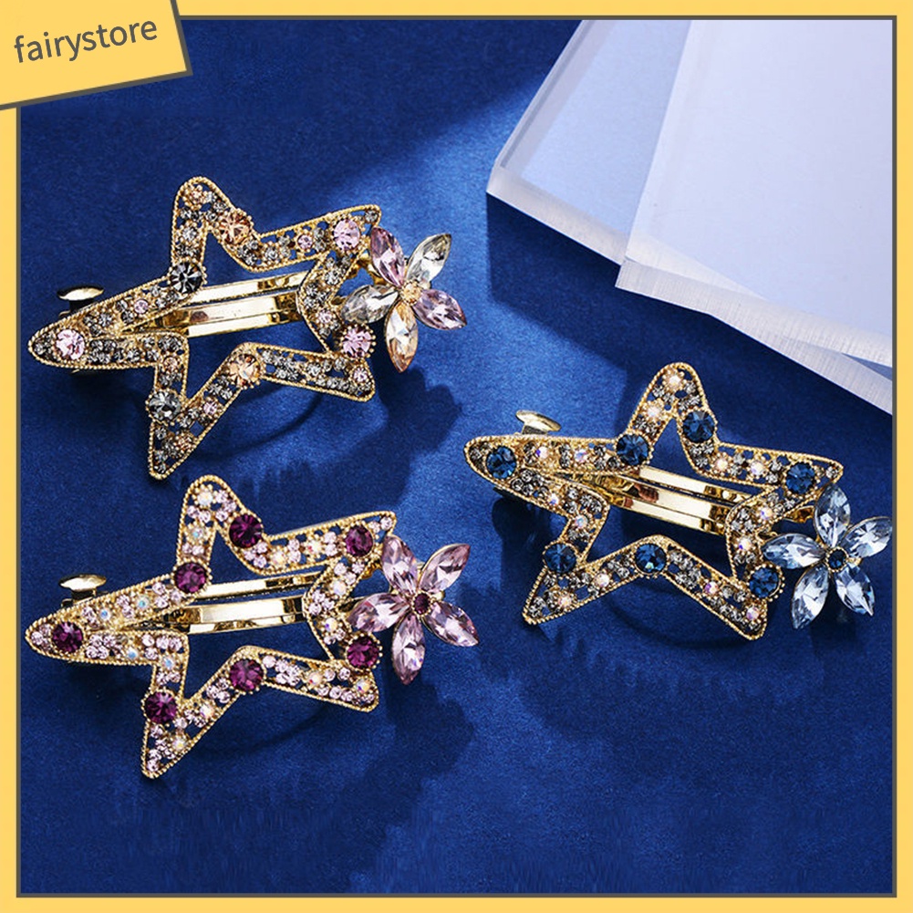 Kẹp Tóc Hình Ngôi Sao Đính Đá Thời Trang Cho Nữ