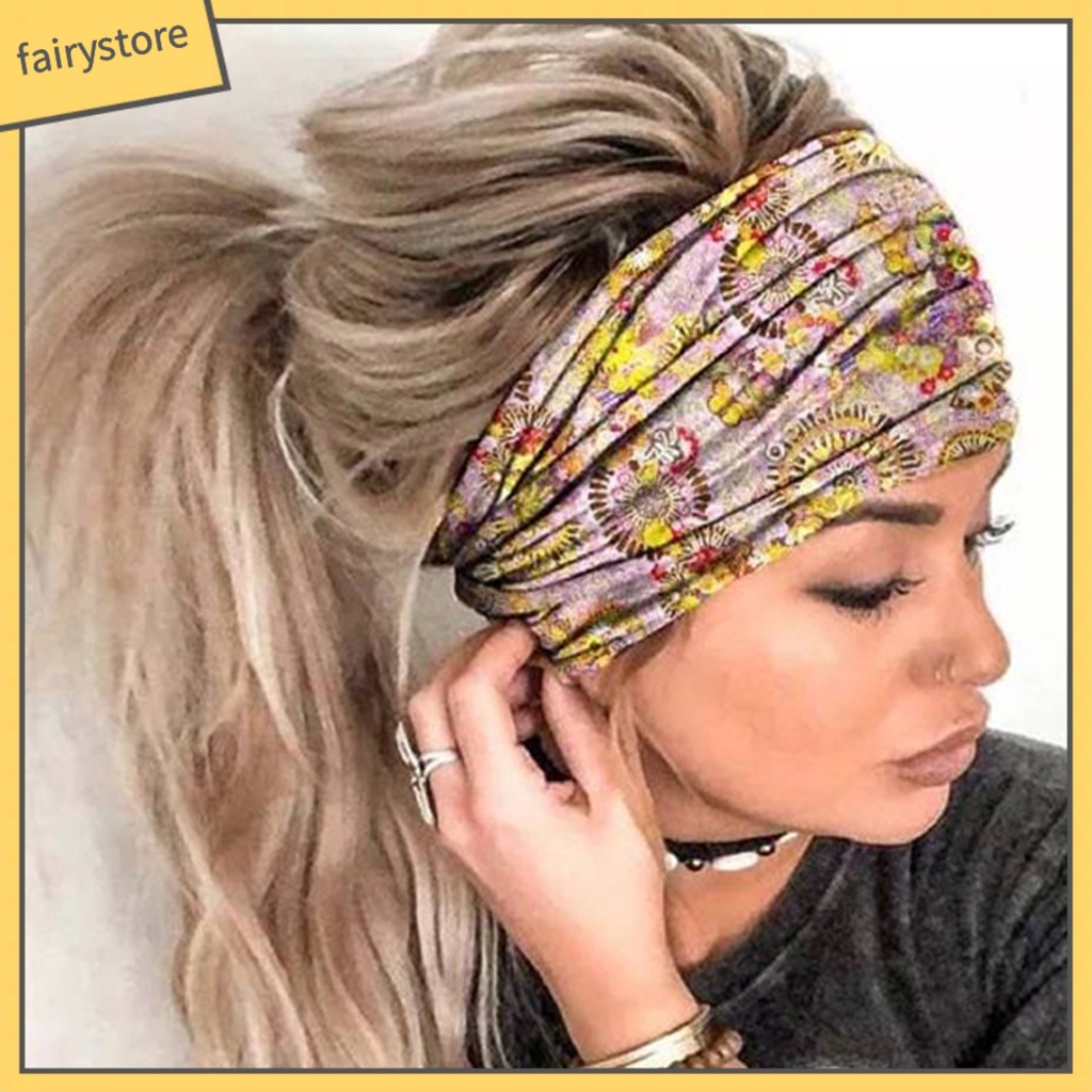 Băng Đô Thể Thao Bản Rộng Co Giãn 3D Cho Nữ