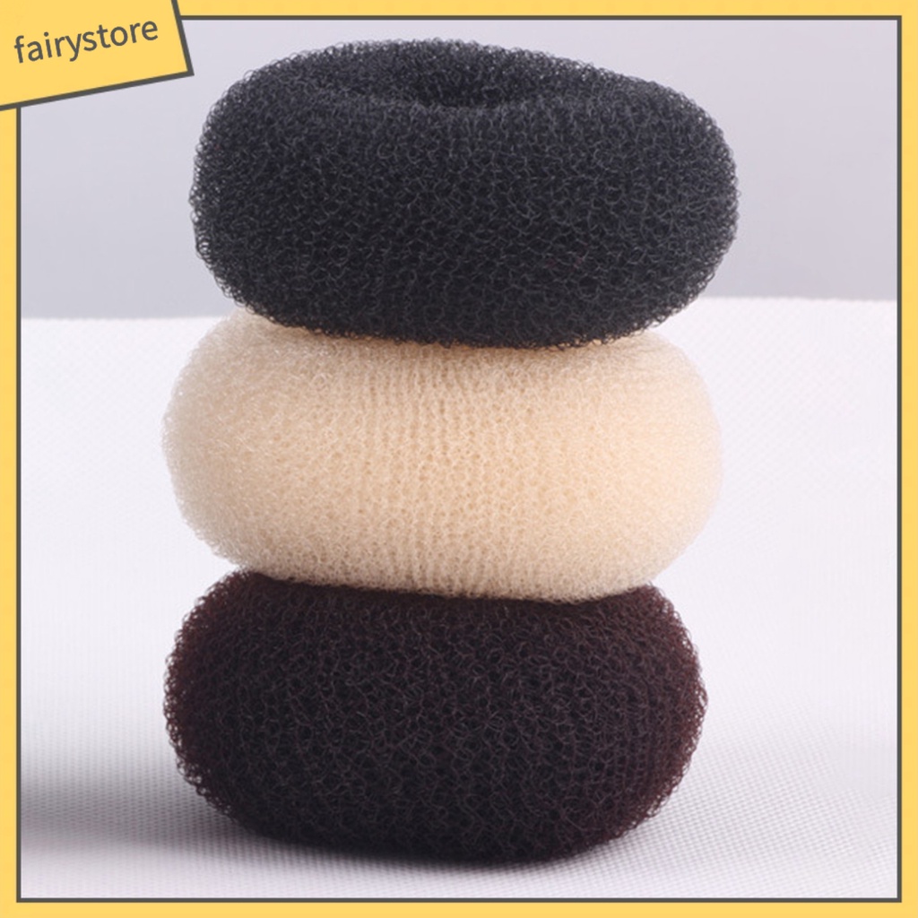 Set 10 Dây Buộc Tóc Co Giãn Mềm Mại Màu Trơn Tiện Dụng