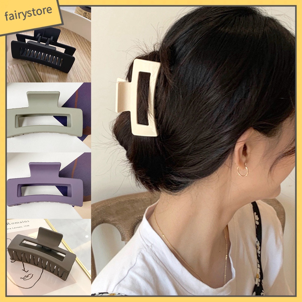 Kẹp Tóc Càng Cua Hình Vuông Lớn Chống Mài Mòn Đơn Giản