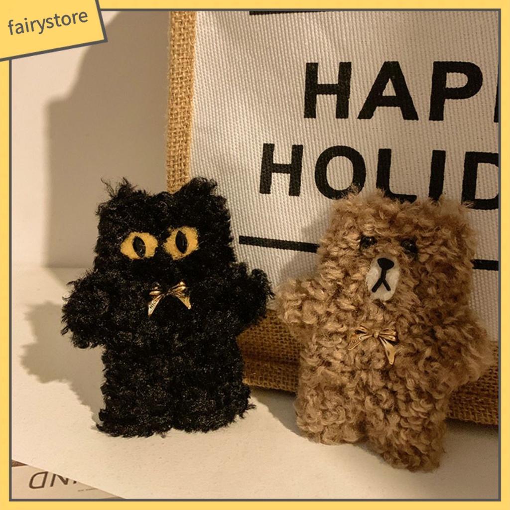 Kẹp Tóc Hình Gấu / Thỏ Bông Mềm Mại Gọn Nhẹ Không Trượt Cho Bé