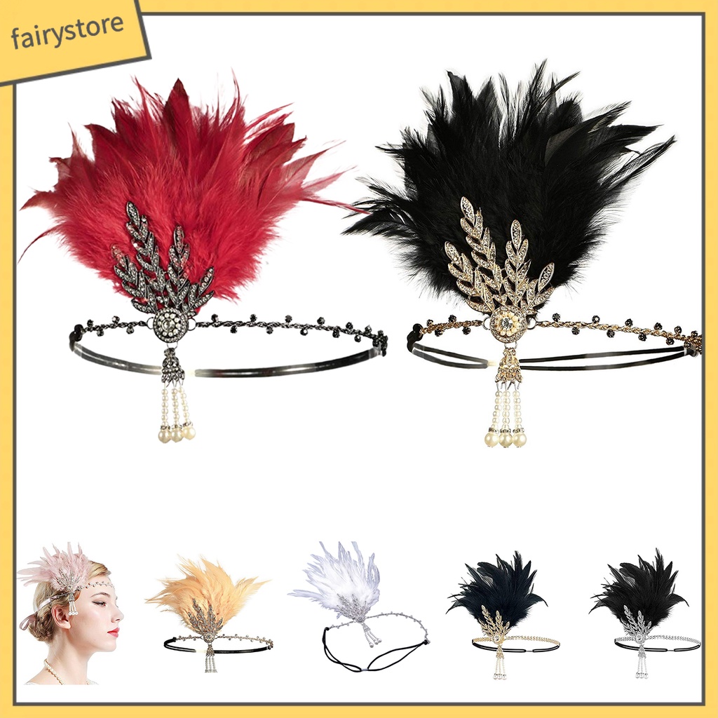 [FRO] Băng Đô Co Giãn Đính Ngọc Trai Giả Tua Rua Tinh Tế Chống Trượt Đa Năng Làm Quà Tặng Chụp Ảnh Cho Nữ