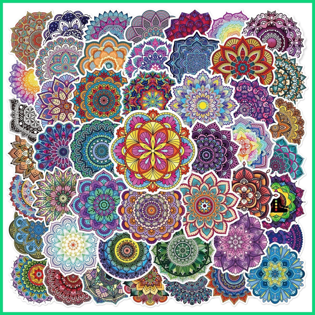 Bộ 50 Đề Can Dán Trang Trí Điện Thoại Chống Thấm Nước Nhiều Màu Dễ Thương