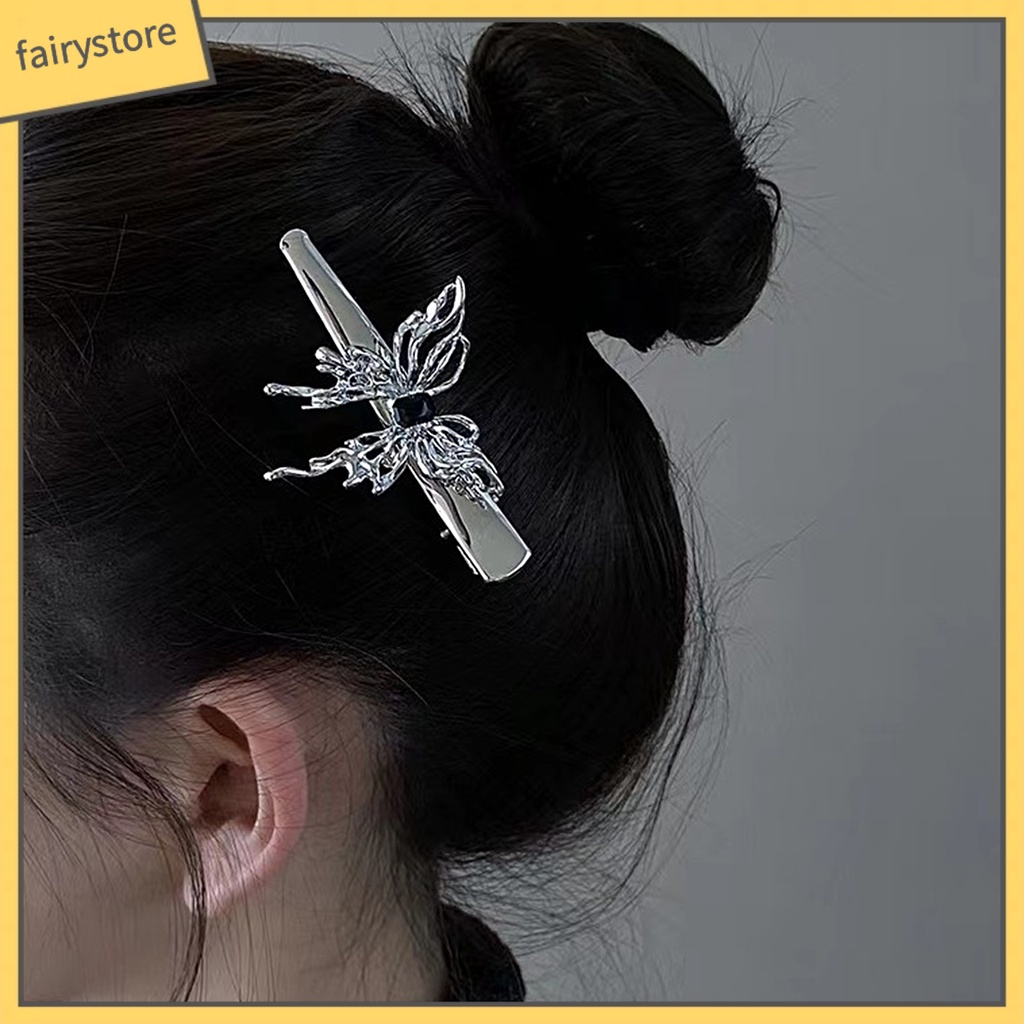 Trâm Cài Tóc Mạ Điện Hình Bướm Đính Đá Cổ Điển Cho Nữ