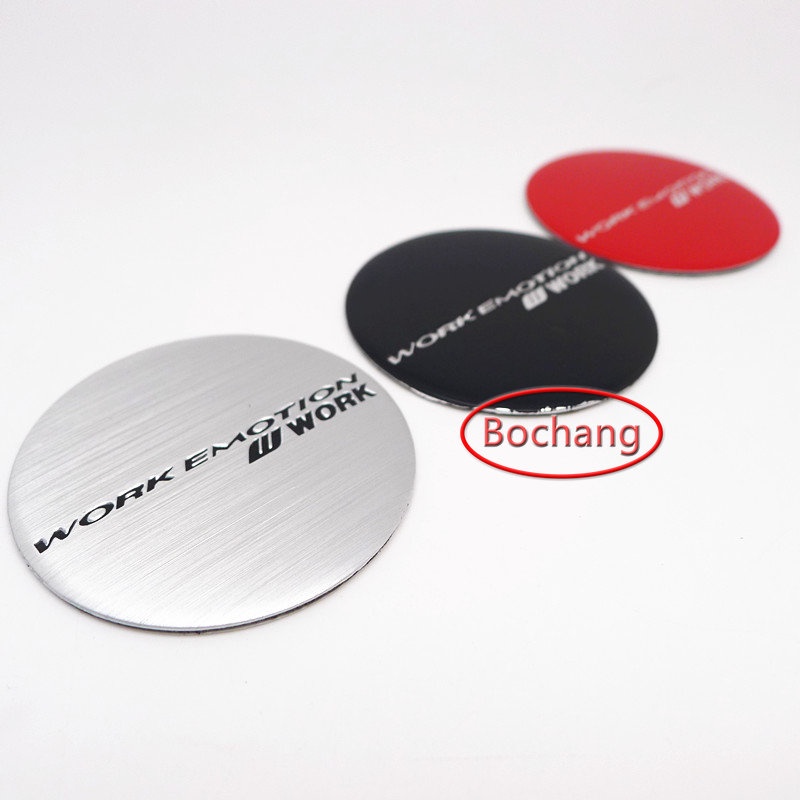 Set 4 Miếng Dán Logo 45mm 50mm 56mm 65mm Trang Trí Trục Bánh Xe Hơi