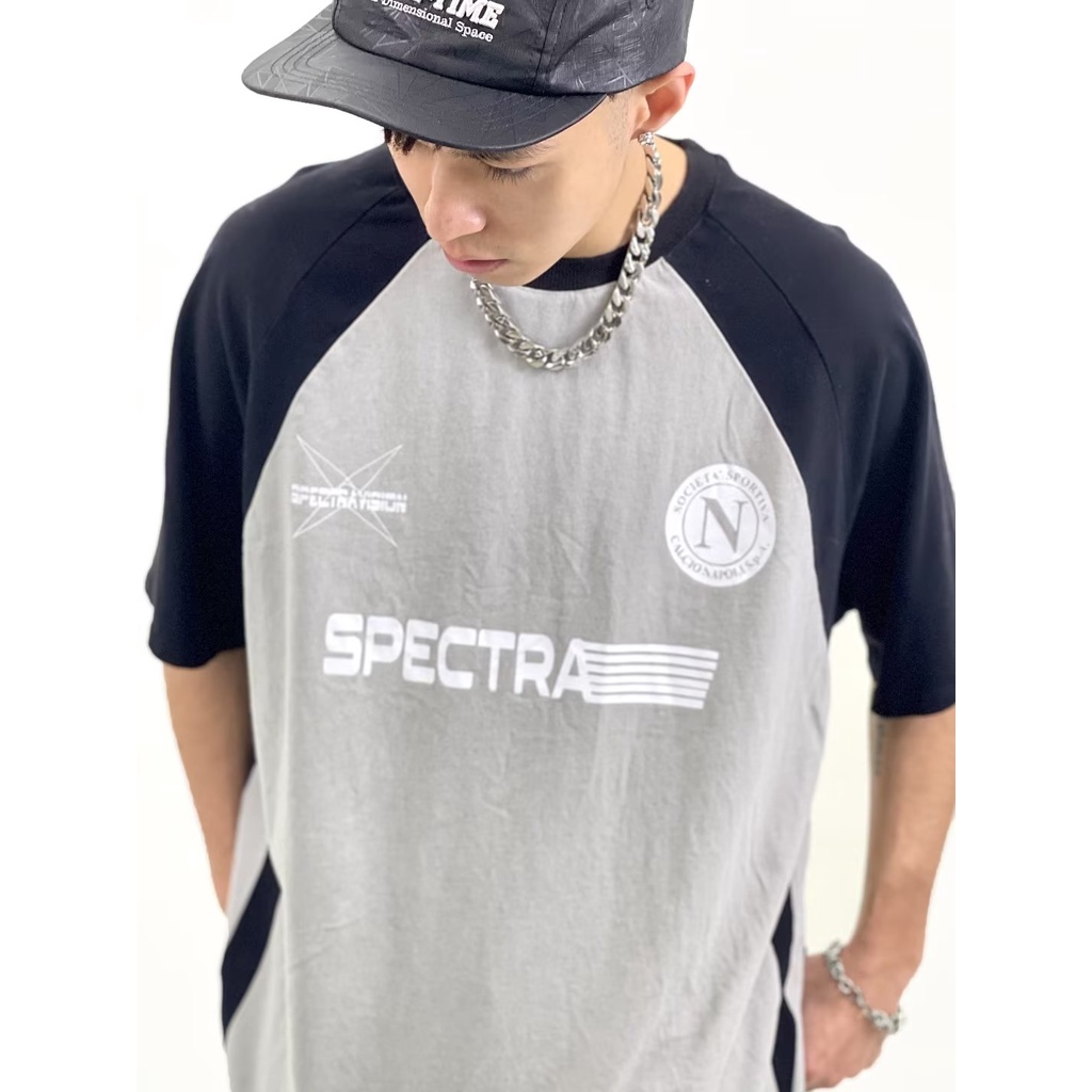 Áo Thun Raglan Tay Ngắn Dáng Rộng Phong Cách Thời Trang Đường Phố Mỹ