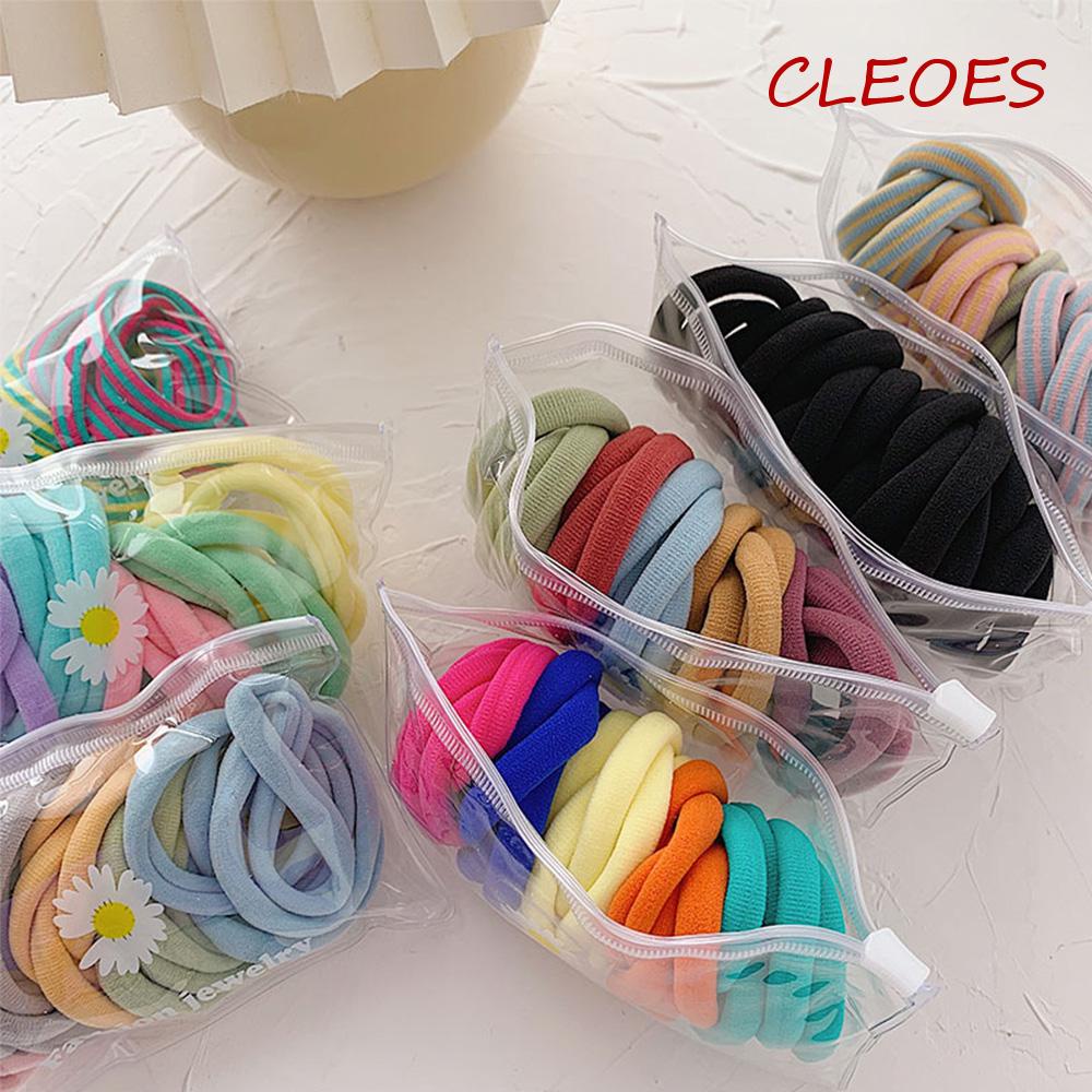 Dây Cột Tóc Co Giãn Dày Dặn Màu Kẹo Ngọt Cho Nữ Giá Đỡ