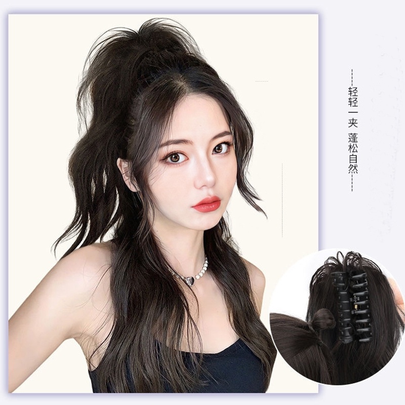 Tóc Giả Đuôi Ngựa Thẳng / Xoăn Dài Thời Trang Dành Cho Nữ Y2K