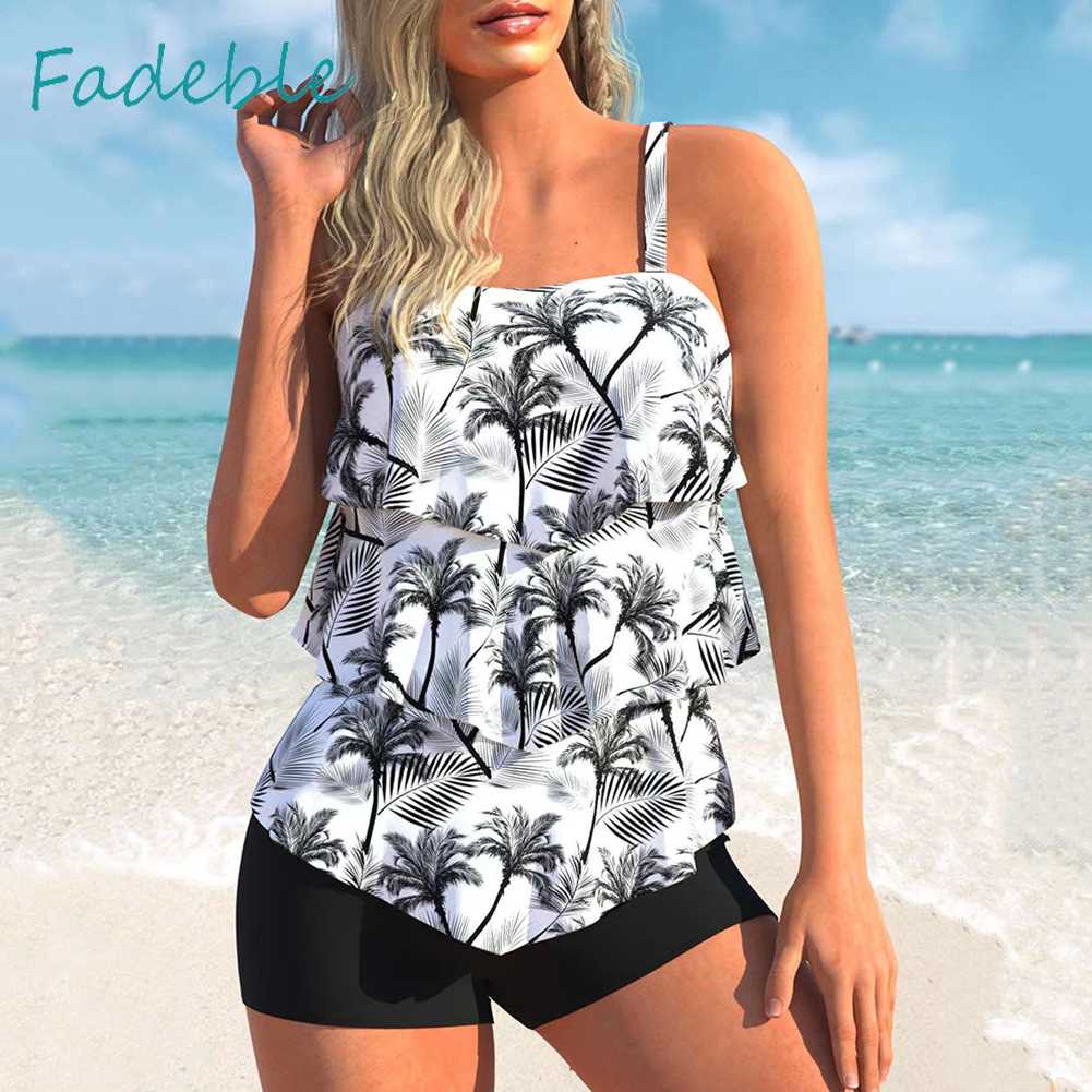 Bộ Đồ Bơi Hai Mảnh In Họa Tiết Kỹ Thuật Số Màu Gradient Thời Trang Cho Nữ