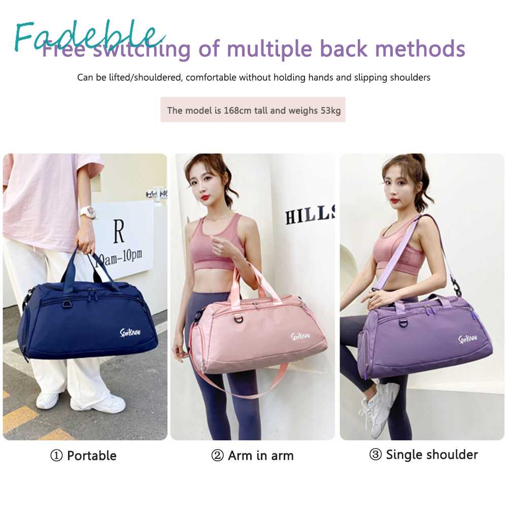 Túi Đựng Đồ Tập Thể Thao Sức Chứa Lớn Chia Ngăn Khô / Ướt Tiện Dụng Cho Nam Và