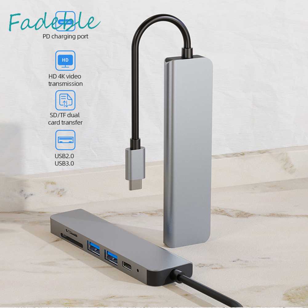 Bộ Chia 6 Trong 1 Cổng Usb 3.0 HDMI Cho Laptop Máy Tính Bảng Ipad