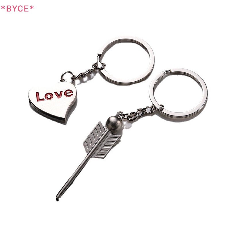 1 Cặp Móc Khóa Hình Mũi Tên Và Nút Bần Bằng Hợp Kim Sáng Tạo Cho Cặp Đôi Mới